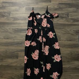 Floral button down dress